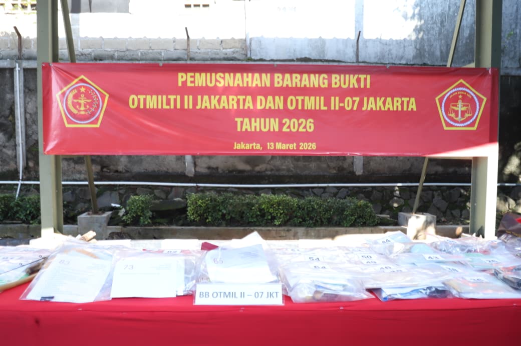 Pemusnahan Barang Bukti, Otmilti II Jakarta Tegaskan Komitmen Penegakan Hukum Transparan dan Akuntabel