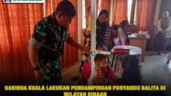 Babinsa Kuala Lakukan Pendampingan Posyandu Balita Di Wilayah Binaan