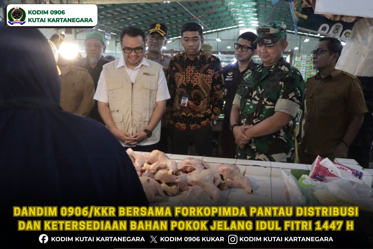 Dandim 0906/Kkr Bersama Forkopimda Pantau Distribusi dan Ketersediaan Bahan Pokok Jelang Idul Fitri 1447 H