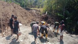 Gotong Royong Tanpa Henti, Pengecoran Pondasi Jembatan Garuda Terus Dikebut