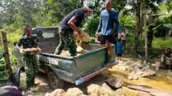 PEMBANGUNAN JEMBATAN KAMPUNG MASDARLING TERUS DIKEBUT