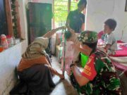Cegah Stunting, Babinsa Tawangrejo Bersama Nakes Cek Kesehatan Balita Di Dusun Bendolowo