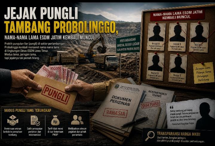 Aliran Dana Tambang Disorot, Eks Pejabat ESDM Jatim Diduga Masih Terima Setoran