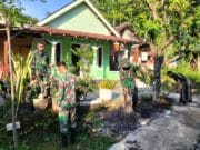 RTLH Ibu Srihayati Tuntas 100 Persen, Satgas TMMD Ke-128 Gelar Pembersihan Lingkungan Sekitar Rumah