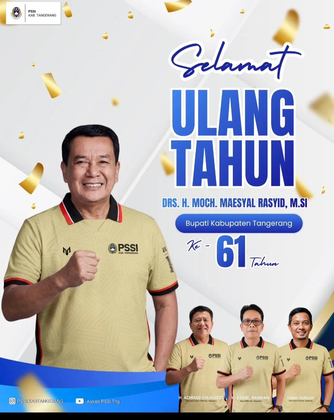 Ulang Tahun ke-61, Bupati Tangerang Disapa Hangat Ketua Askab PSSI