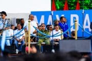Panglima TNI Dampingi Presiden RI Hadiri  Hari Buruh Internasional