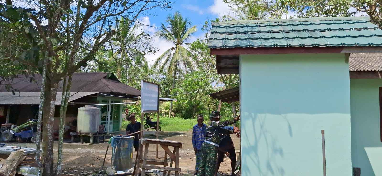 Pembuatan MCK TMMD Ke-128 Kodim 0908/Bontang di Desa Sidomulyo Rampung Dikerjakan