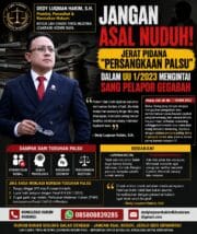 Viral Bukan Vonis: Fenomena Laporan Palsu dan Bahaya Kriminalisasi di Era Media Sosial, Dedy Luqman Hakim: “Hukum Tidak Boleh Dijadikan Arena Pelampiasan Dendam”