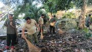 Jumat Bersih, Kodim 1505/Tidore Bersihkan Kawasan Pesisir Mancing Mania Kelurahan Soadara