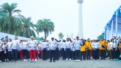 Panglima TNI Hadiri Olahraga Bersama Hari Bhayangkara ke-80, Perkuat Soliditas TNI-Polri