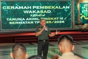 Wakasad Berikan Pembekalan kepada Taruna Akademi Militer Tingkat III/Sermatar TP 2025/2026 Jelang Prasetya Perwira TNI