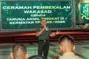 Wakasad Berikan Pembekalan kepada Taruna Akademi Militer Tingkat III/Sermatar TP 2025/2026 Jelang Prasetya Perwira TNI