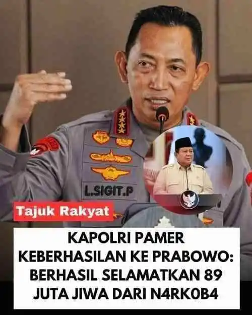 Polri Ungkap 24.837 Kasus Narkoba, Kapolri Sebut Selamatkan 89 Juta Jiwa