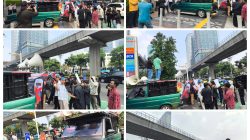 Puluhan Demonstran Desak Transparansi Pengadaan Rudal BrahMos di Depan Kedubes India