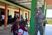 Keceriaan Anak-Anak Warnai Kegiatan Satgas TMMD 129 Bojonegoro di Balai Desa Kesongo