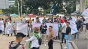 Puluhan Massa SCW Berunjuk Rasa di Baharkam Mabes Polri, Soroti Penanganan Kasus di Sumsel