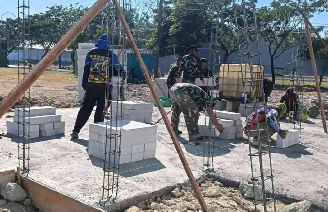 Sentuhan Nyata! TMMD 129 Bojonegoro: Sulap Perbatasan Kesongo-Lamongan Jadi Rest Area dan Sentra Ekonomi Baru
