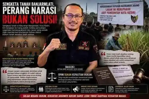 Sengketa Tanah Banjarmlati Belum Usai, GRIB Jaya: Jangan Giring Opini Seolah Perkara Sudah Selesai