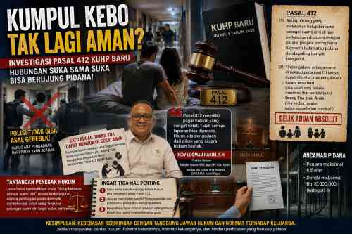 Dulu Dianggap Urusan Privat, Kini Bisa Dipenjara: Fakta Mengejutkan Pasal 412 KUHP Baru Dulu Dianggap Urusan Privat, Kini Bisa Dipenjara: Fakta Mengejutkan Pasal 412 KUHP Baru