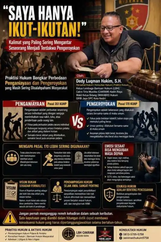 “Saya Hanya Ikut-Ikutan!” Kalimat yang Justru Sering Menjerumuskan Terdakwa ke Balik Jeruji Besi