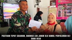 Pastikan Tepat Sasaran, Babinsa Loa Janan Ulu Kawal Penyaluran BLT Dana Desa