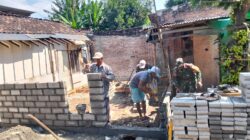 Tingkatkan Kualitas Hidup Warga, Kopka Slamet Prasetiyo Dampingi Renovasi RTLH Dan MCK Di Pakunden