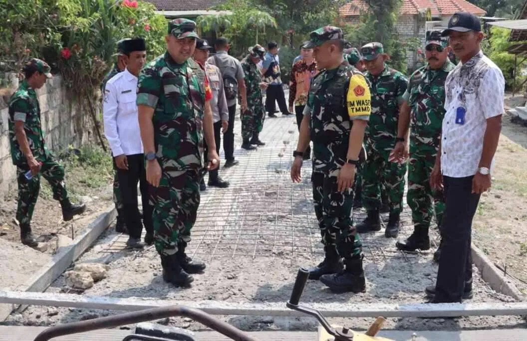 Ditinjau Tim Wasev Ster TNI, Pelaksanaan TMMD 129 di Kesongo Bojonegoro Panen Pujian