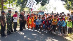 Koramil Wonomerto Kawal Dan Amankan Gelaran Lomba Lari Antar Lembaga Pendidikan Dalam Rangka HUT RI Ke 81
