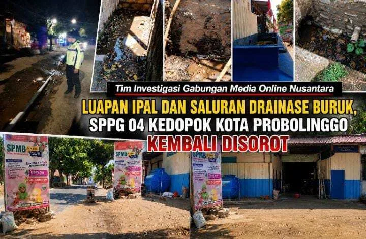 SPPG 04 Kedopok Kembali Disorot, Tim Temukan Bekas Luapan Air di Jalan Mastrip
