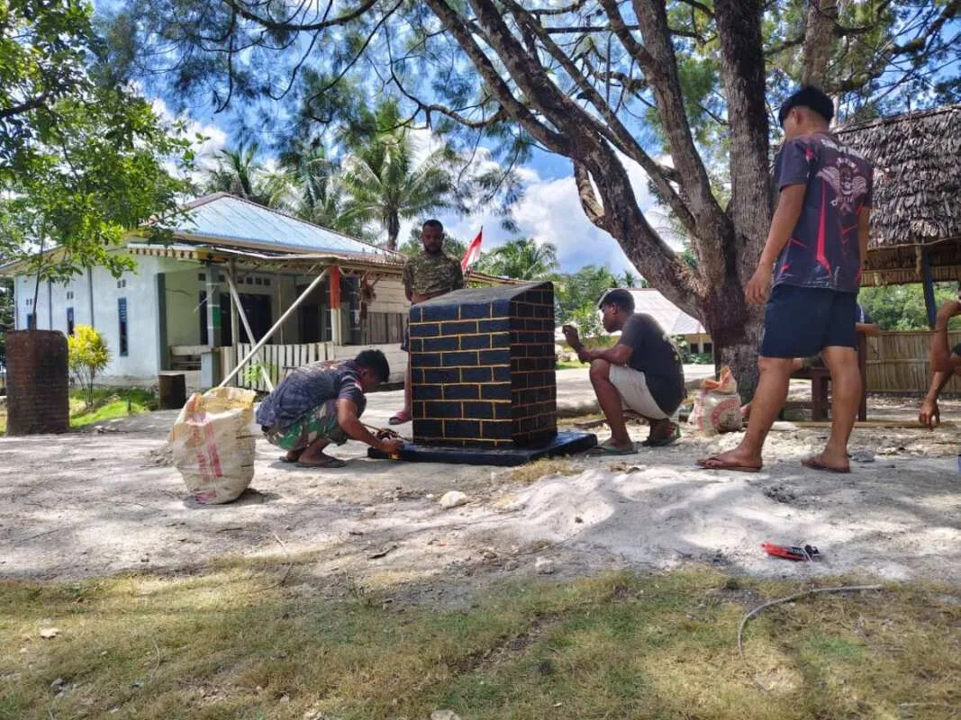 Prasasti TMMD Ke-129 Rampung Dibangun, Menjadi Simbol Pengabdian TNI dan Kenangan Abadi untuk Kampung Sesor