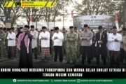 Kodim 0906/Kkr Bersama Forkopimda Dan Warga Gelar Sholat Istisqa Di Tengah Musim Kemarau