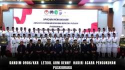 Dandim 0906/Kkr Letkol Arm Benny Hadiri Acara Pengukuhan Paskibraka