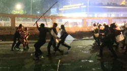 Pembubaran Aksi Massa Depan DPR Dengan Water Cannon
