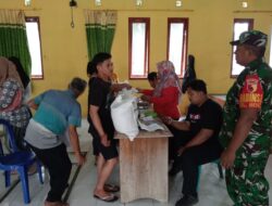 Sinergi TNI Dan Dinsos, Warga Kelurahan Bence Terima Bantuan Beras Alokasi Tiga Bulan