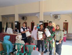 Koramil Wonoasih Dampingi Bapang Juli-September, 861 Warga Terima 30 Kilogram
