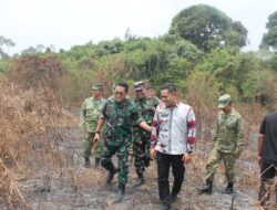 TIM PENYULUH KARHUTLA MABES TNI BERSAMA PASIS DIKREG 56 SESKO TNI TINJAU POSKO DAN LAHAN KEBAKARAN DI SAMARINDA SEBERANG