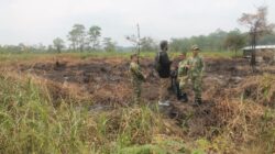 TIM PENYULUH KARHUTLA MABES TNI BERSAMA PASIS DIREG 56 SESKO TNI TINJAU LANGSUNG LAHAN TERBAKAR DI WILAYAH PALARAN