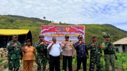 Kodim 1714/Puncak Jaya Gelar Doa Bersama dan Peletakan Batu Pertama Pembangunan Jembatan di Kampung Kulonggame