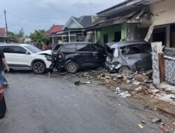 Kecelakaan Beruntun di Jalan Jamin Ginting Mengakibatkan Kerusakan Besar