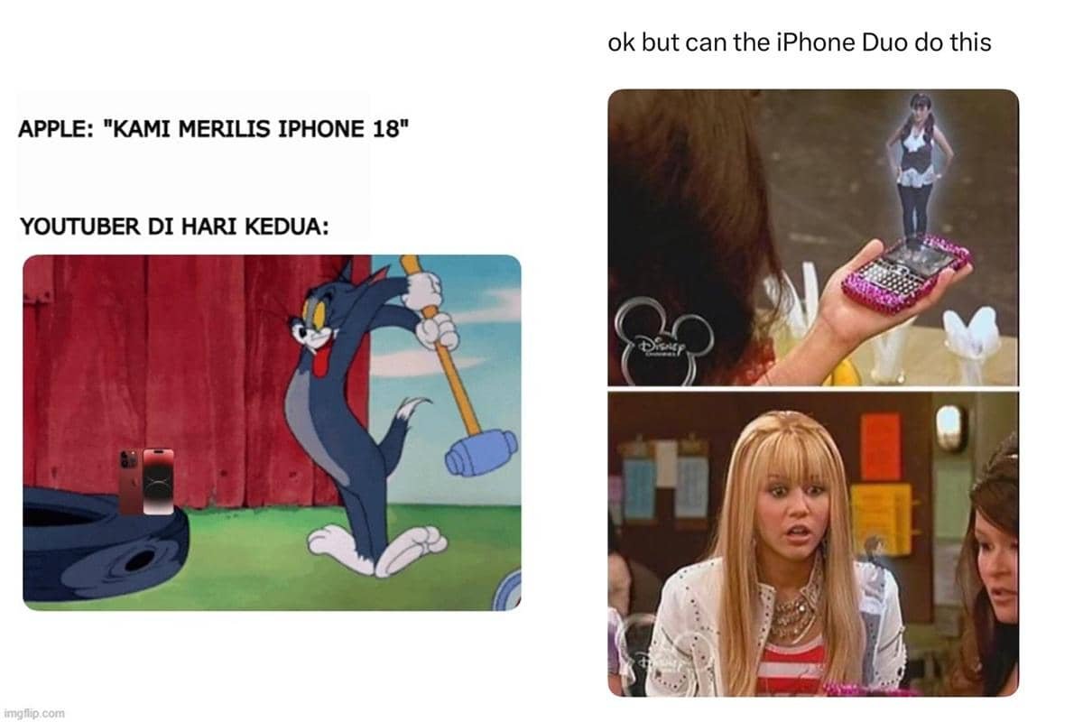 Meme Kreatif Seputar iPhone 18 dan iPhone Duo