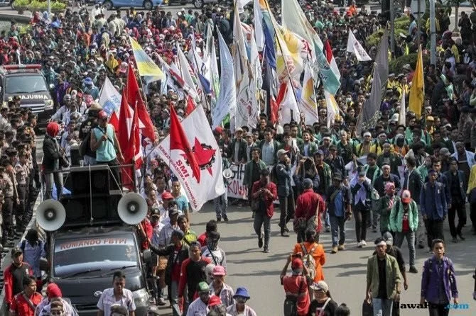 Demonstrasi Buruh di Jakarta: Polda Metro Jaya Melakukan Rekayasa Lalu Lintas
