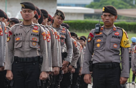 Aparat kepolisian berkomitmen mengawal jalannya aksi agar dapat berlangsung secara aman, damai, dan tertib