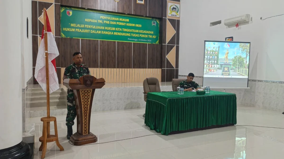 Tingkatkan Kesadaran, Kedisiplinan Dan Tangung Jawab, Kodim 0820/Probolinggo Fasilitasi Penyuluhan Hukum