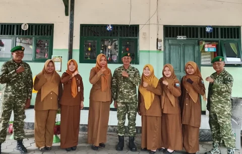 Koramil Sumberasih Berikan Wasbang Dan PBB Untuk Siswa – Siswi Sekolah Dasar
