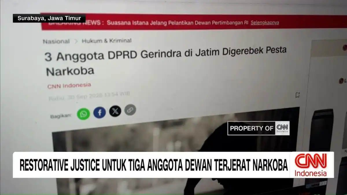 Polemik Keadilan Restoratif bagi Tiga Anggota DPRD Jatim dalam Kasus Narkoba