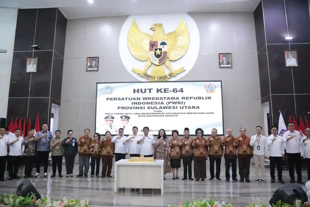 Wawali Kotamobagu Hadiri Peringatan HUT ke-64 PWRI Sulut
