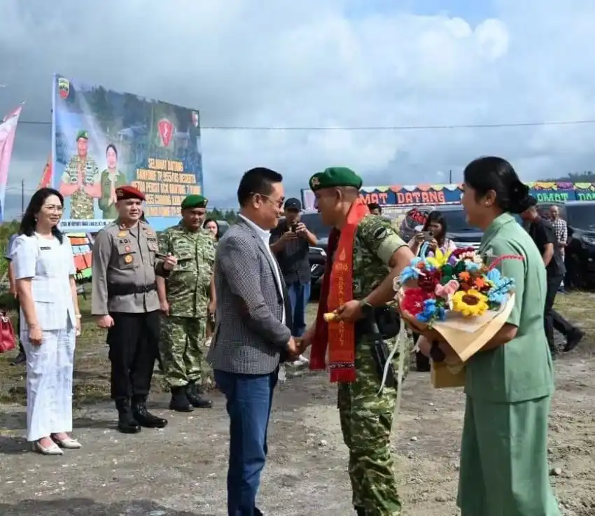 Forkopimda Humbahas Sambut Danyonif TP 955/Hoda Sihapaspili yang Baru