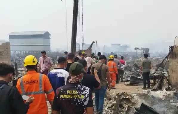 Kebakaran Hebat Hanguskan 600 Rumah di Dusun Serdang Bangka Selatan