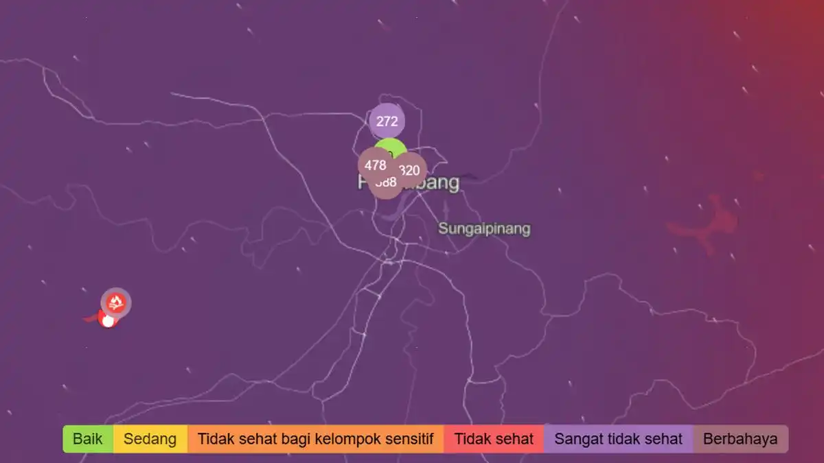 Asap Karhutla Tekan Kualitas Udara Palembang dan Balikpapan