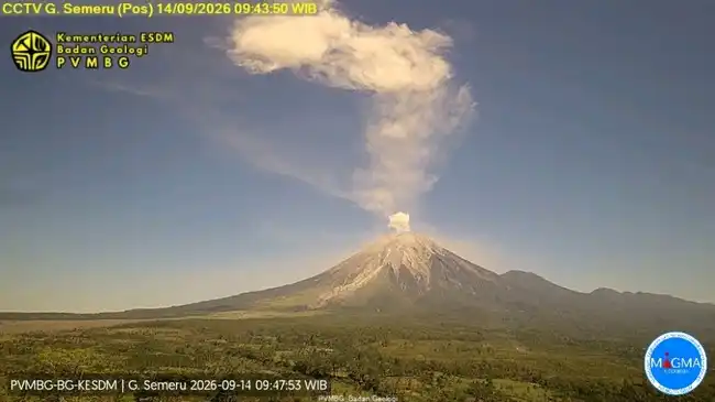 Gunung Semeru Erupsi, Status Siaga dan Ancaman Bahaya di Sejumlah Aliran Sungai